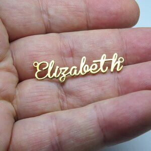 14k Gold Name Plate ELIZABETH